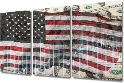Miniatura 11 de Arte de pared de Crisis in USA para sala de estar, bandera de Estados Unidos, decoración del hogar, gráficos de otoño en Estados Unidos de América