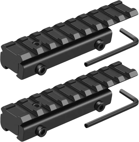 LONSEL Adaptador de riel de cola de milano a Picatinny de 11 mm a 21 mm - Montura de conversión de riel elevador de mira de perfil bajo - Montura