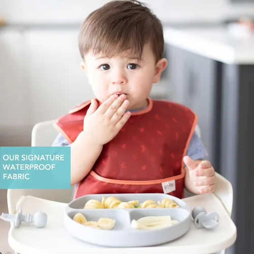 Miniatura 4 de Bumkins Baberos para niña o niño, SuperBib para bebés y niños pequeños de 6 a 24 meses, esenciales imprescindibles para comer, alimentar, destete K2