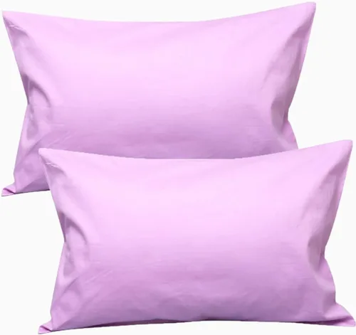 Miniatura 13 de Fundas de almohada de algodón peinado de 600 hilos (paquete de 2) tamaño Queen de 20.0 x 30.0 in, color rosa claro liso Rosa Claro (Sólido)