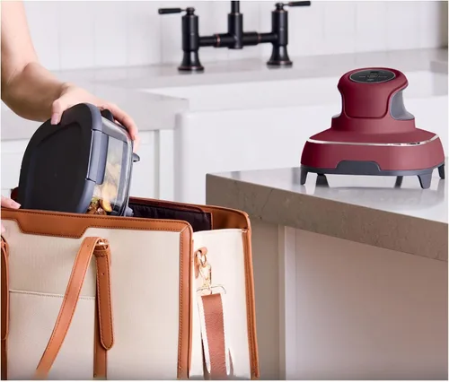 Miniatura 3 de Criispi - Freidora de aire portátil de vidrio 3 en 1, 1500 W, con recipientes de borosilicato no tóxico de 4 cuartos y 5 tazas, funciones máximas