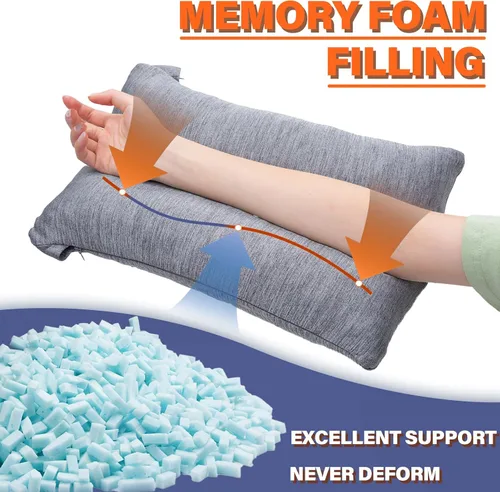 Miniatura 2 de 1 MIDDLE ONE Almohada de brazo de espuma viscoelástica para adultos y personas que duermen de lado, almohada de elevación de soporte para codo
