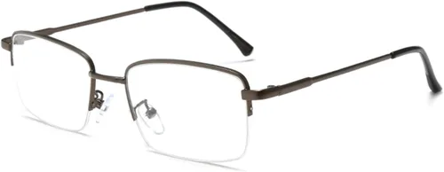 Miniatura 7 de LJCZKA Gafas de bloqueo de luz azul sin montura para mujeres y hombres, lentes rectangulares frescos para computadora de negocios