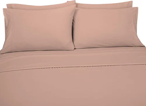 Miniatura 235 de ROYALE LINENS Juego de sábanas Cal King de 4 piezas, ropa de cama de microfibra suave cepillada de 1800 hilos, 1 sábana bajera, 1 sábana encimera, 2
