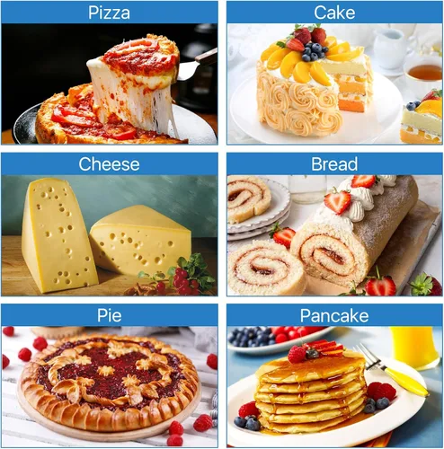 Miniatura 5 de 50 piezas desechables de plástico cortador de tartas, espátula de plástico negro para tartas, utensilios de servir desechables para pizza