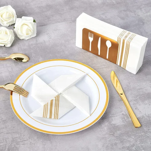 Miniatura 4 de Vplus Paquete de 150 unidades de toallas de baño desechables para invitados, servilletas decorativas de baño, suaves y absorbentes, toallas de mano
