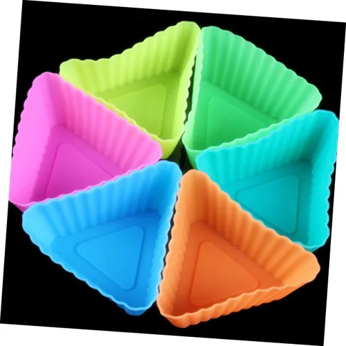 Miniatura 8 de Moldes de silicona para magdalenas triangulares, mini velas de silicona para tartas, molde para tartas de chocolate, tazas de papel, molde