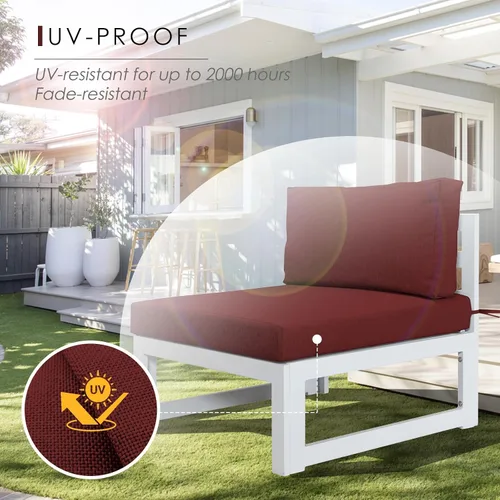 Miniatura 4 de NICESOUL® 14 fundas de cojín de repuesto para patio al aire libre, de 28 x 28 x 4 pulgadas, resistente al agua, con cremallera, fundas de cojín