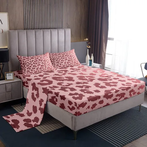 Miniatura 31 de Feelyou Husky - Juego de sábanas con diseño de flor de cerezo rosa, ropa de cama para perro, 1 sábana encimera y 1 sábana bajera ajustable con 1