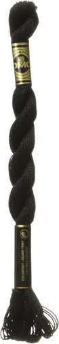 DMC 115 5-310 - Hilo de algodón perlado, color negro, talla 5