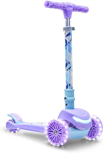 Jetson Character Kids Kick Scooter, luces LED en vástago y ruedas iluminadas, marco ligero, manubrio ajustable en altura, sistema de inclinación
