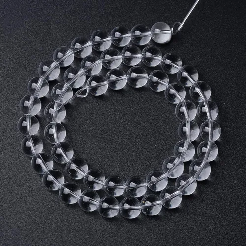 Miniatura 30 de 100 cuentas redondas sueltas de hematita negra de grado AAA para hacer joyas y pulseras