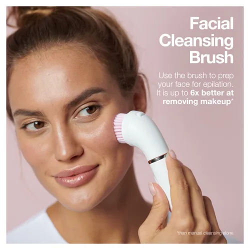 Miniatura 6 de Braun Depiladora SE5-895, dispositivo de depilación, depiladora para mujeres, incluye afeitadora y cepillo exfoliante de limpieza facial