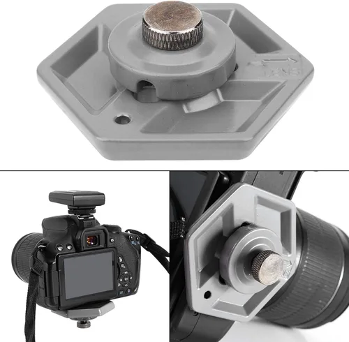 Miniatura 4 de Placas hexagonales de liberación rápida, 3049 1/4 "adaptador de tornillo accesorios de cámara para 030-14 RC0 3063 Accesorios de estudio fotográfico