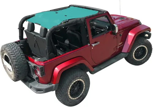 Miniatura 16 de Shadeidea JK - Parasol superior compatible con Jeep Wrangler JKU, cubierta de techo de malla suave (2007-2018) - Bloqueador de ruido de viento UV