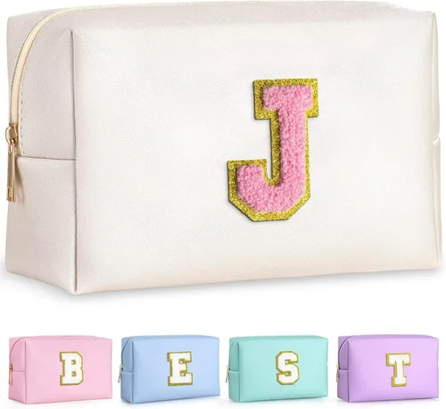 Miniatura 76 de TOPEAST - Bolso de maquillaje para mujer, G Blanco nacarado-rosa