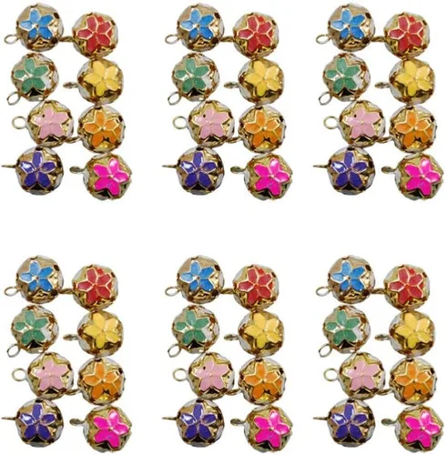 EXCEART Sakura Bell - Accesorios de campanas japonesas huecas de flor de cerezo para colgar suministros de manualidades para manualidades, joyas,