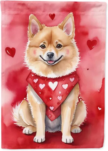 Miniatura 109 de Caroline's Treasures DAC5292CHF - Bandera de Border Collie My Valentine House para porche, grande, con manga para porche, para colgar en la pared