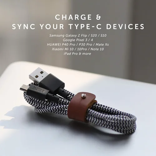 Miniatura 6 de Cable Native Union Belt USB-C a USB-A - Cable de carga ultrarresistente de 4 pies con correa de cuero compatible con iPhone 16, Samsung Galaxy Z