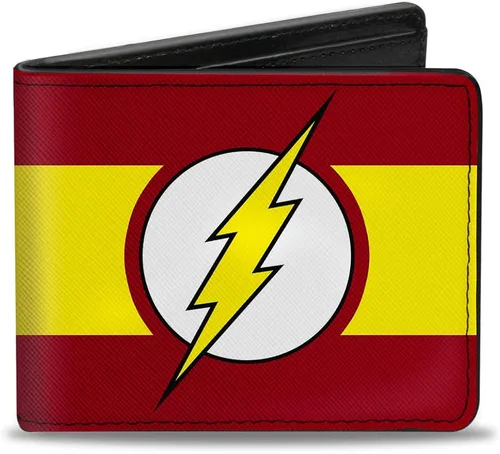 Hebilla para hombre con hebilla de PU Bifold Flash logotiporaya rojoblancoamarillo billetera multicolor 40 x 35 US