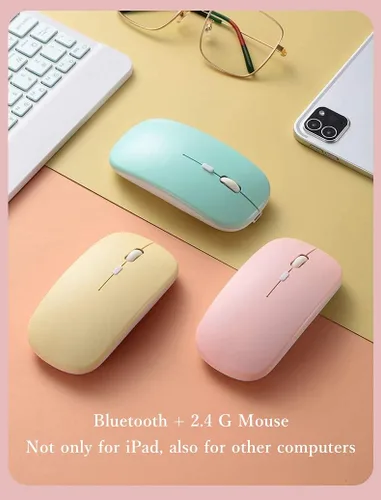 Miniatura 4 de Funda con Teclado y Ratón YEEHi para iPad Air de 11 Pulgadas M3/M2, iPad Air de 5ª/4ª Generación de 10.9" con Ratón, Teclado Desmontable Redondo