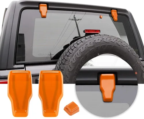 Miniatura 8 de Voodonala para Jeep JL Ventana trasera derecha e izquierda Bisagra Tapas Trim para 2018-2025+ Jeep Wrangler JL JLU Accesorios Exteriores, Negro 2