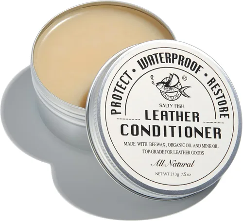 Miniatura 9 de SALTY FISH Acondicionador y Limpiador de Cuero Totalmente Natural,Hecho con Aceite de Visón y Cera de Abejas,Protege, Suaviza y Hace Impermeable