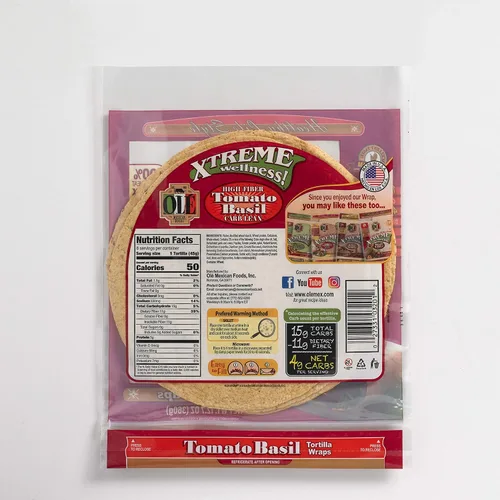 Miniatura 2 de Ole Xtreme Wellness™ Tortillas de harina de tomate y albahaca Tamaño de 8 pulgadas 8 unidades cada paquete Paquete de 4