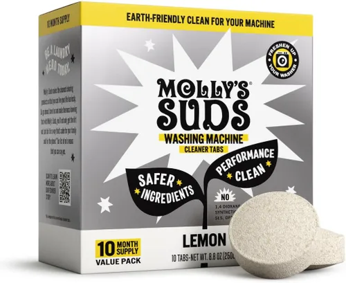 Miniatura 8 de Molly's Suds Limpiador de Lavadora Elimina Olores y Suciedad de Máquinas de Carga Frontal y Superior, Incluyendo HE (Cítrico - 6 Tabletas)
