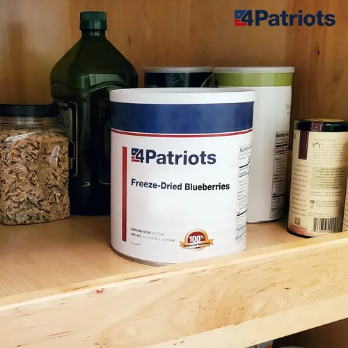 Miniatura 5 de 4Patriots Lata de arándanos enteros liofilizados #10: Diseñado para durar 25 años, 26 porciones