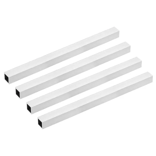 Miniatura 7 de uxcell Tubo cuadrado de aluminio 6063, 6mmx6mmx1mm de espesor de pared, 200mm de longitud, tubo de tubería recta sin costuras, 4 piezas