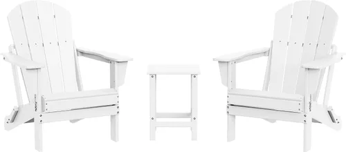 Miniatura 65 de WestinTrends Malibu HDPE - Silla plegable Adirondack de polietileno para exteriores, color negro