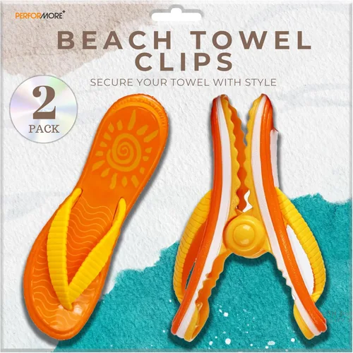 Miniatura 14 de PERFORMORE Clips de toalla de playa, paquete de 2 clips portátiles para toallas, clips de seguridad para sillas de playa, terraza, patio, piscina