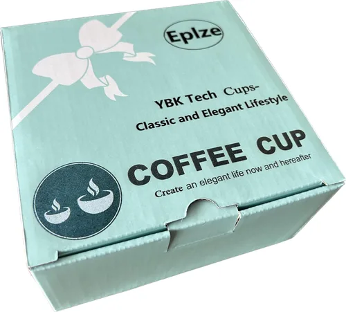 Miniatura 4 de YBK Tech - Juego de tazas y platillos de porcelana de hueso estilo europeo, taza de café de cerámica para el hogar, cocina, boda