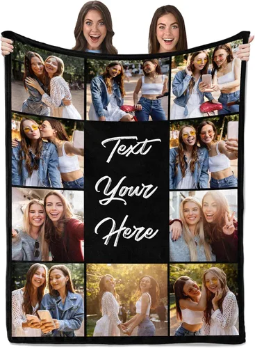 Miniatura 15 de Envío al día siguiente, regalos de cumpleaños para mejores amigas, manta personalizada con fotos, regalos de manta para mejores amigas y BFF, regalo