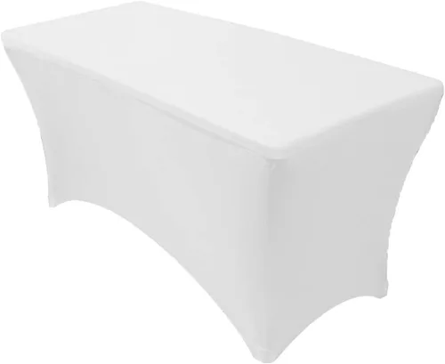 Miniatura 31 de YOUR CHAIR COVERS Mantel rectangular de elastano ajustable de 5 pies, color blanco, para decoración de bodas, eventos, patio, cubierta elástica