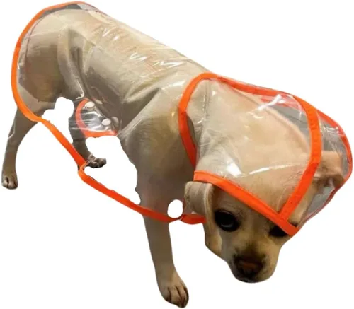 Miniatura 6 de Impermeable para mascotas, impermeable para perros pequeños, abrigo impermeable para cachorros, ropa impermeable transparente para perros pequeños