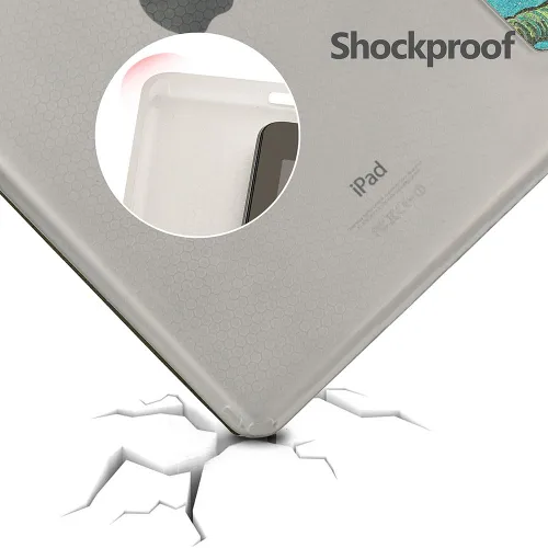 Miniatura 3 de RUBAN Funda para iPad Air 2 (versión 2014) – Delgado Ligero Protector Smart Shell Anti-Antiarañazos Antiarañazos Flexible Suave TPU Back Cover Stand