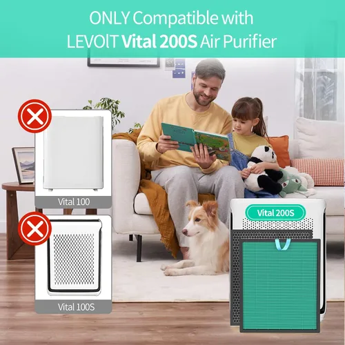 Miniatura 2 de Filtro de repuesto absorbente de toxinas Vital 200S compatible con el purificador de aire LEVOIT Vital 200S, filtro de carbón activado de eficiencia