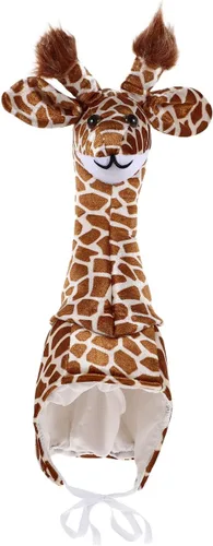 Amosfun Sombrero de jirafa para fiesta de animales para padres e hijos, accesorio interactivo para disfraz de escenario, gorra de jirafa con correa