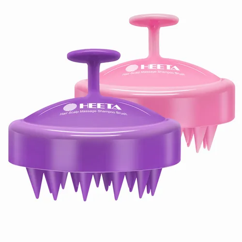 Miniatura 18 de HEETA Masajeador para el cuero cabelludo para el crecimiento del cabello, cepillo de champú de silicona para el cuero cabelludo, cepillo exfoliante