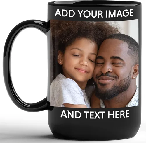 GotPrint Taza con foto personalizada, regalos personalizados, carga de imagen y texto, logotipo de la empresa, nombre, idea de regalo personalizada,