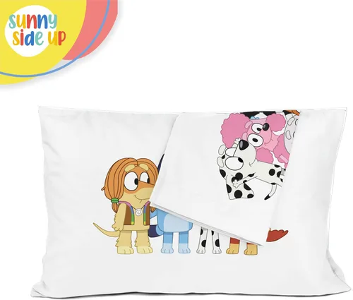 Miniatura 5 de Sunny Side Up Bluey & Bingo - Juego de 2 fundas de almohada reversibles, fundas de almohada de doble cara, ropa de cama súper suave para niños