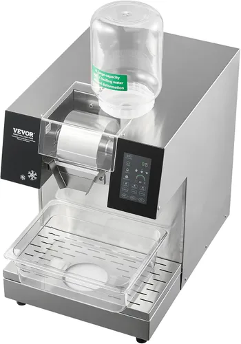 Miniatura 9 de VEVOR Máquina comercial de hielo de copo de nieve, 529.1LBS/24H máquina de hielo de copo de nieve, máquina de afeitar de hielo de acero inoxidable