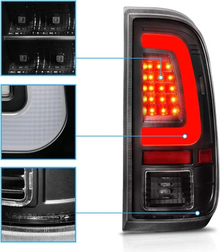 Miniatura 4 de AmeriLite Para Ford F250 F350 F450 SD 2008-2016 tipo C halógeno, LED, tubo de repuesto de luces traseras de camioneta con bombilla inversa, lado