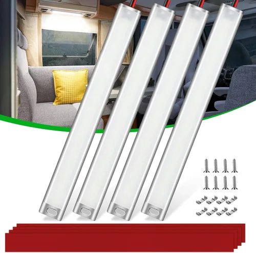 Miniatura 10 de CT CAPETRONIX Barra de luz LED de 12 V, 168 LED, 1700 lúmenes, 10 W, CC de 12 voltios con interruptor de encendido/apagado, para remolque de carga