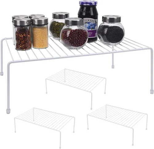 Miniatura 9 de Estante grande de almacenamiento para gabinete (16.1 x 10.2 pulgadas), organizador de encimera de cocina, refrigerador y estante de almacenamiento