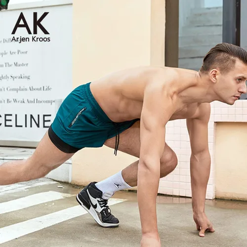 Miniatura 6 de Arjen Kroos Pantalones cortos deportivos de algodón para hombre, pantalones cortos de gimnasio para hombre, 7 pulgadas de entrepierna, pantalones