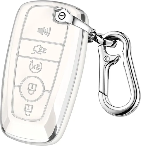 Miniatura 13 de QBUC para Ford Funda para llavero con llavero, Funda de TPU suave para llave de coche Compatible con Ford Fusion F150 F250 F350 F450 F550 Edge