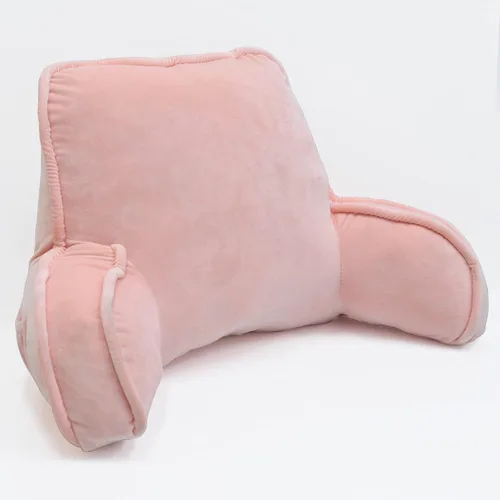 Miniatura 12 de Almohada aterciopelada súper suave para respaldo de lectura, brazos y bolsillos, de 18 pulgadas de alto para sentarse en la cama, sofá, cojín